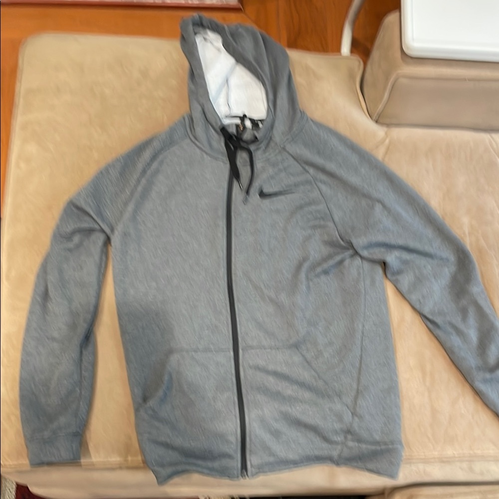 Nike Heather Gray Full-Zip Hoodie